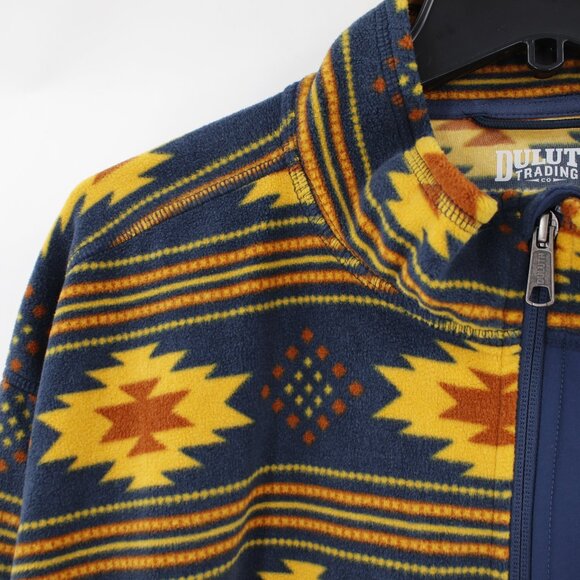 Duluth Trading Co Jacket Mens 2XL Fleece 1/4 Zip Pullover southwestern Aztec - Picture 2 of 11